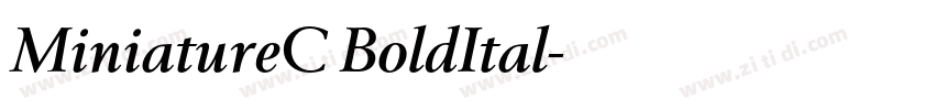 MiniatureC BoldItal字体转换